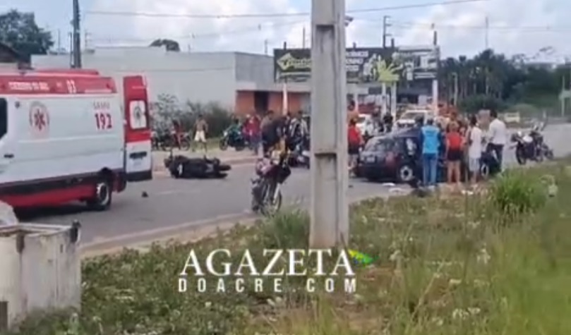 Batida na AC-405 em Cruzeiro do Sul deixa quatro pessoas machucadas